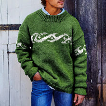 Load image into Gallery viewer, Vintage Mens Surf Jacquard Knit Sweater