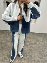 Load image into Gallery viewer, Autumn and winter spliced casual two-piece set