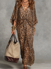 Load image into Gallery viewer, Elevated Leopard Print Twist-Front Maxi Dress