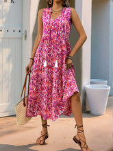 Load image into Gallery viewer, Tummy Flattering Floral Sleeveless Dress