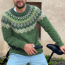 Load image into Gallery viewer, Men'S Vintage Knitted Jacquard Crew Neck Sweater