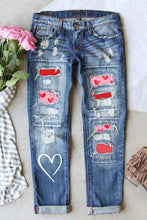 Load image into Gallery viewer, Love Heart Print Jeans