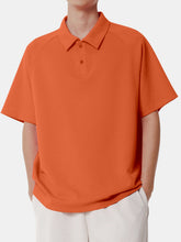 Load image into Gallery viewer, Men's Solid Color Comfortable Cotton Casual Daily Raglan Short-sleeved Polo Shirt