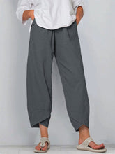 Load image into Gallery viewer, Women's Cotton Linen Simple Loose Casual Ninth Pants