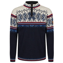 Load image into Gallery viewer, Vintage Warmth Trui Knit Jacquard Icelandic Half Zip Collar Sweater（Unisex ）