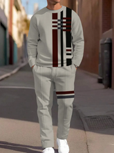 Load image into Gallery viewer, Men&#39;s Simple Colorblock Round Neck Casual Sports Set 0140