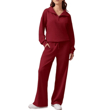Load image into Gallery viewer, Oversized Sweatshirt Wide Leg Pants Two Piece Set