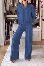 Load image into Gallery viewer, Women's Solid Color V-neck Top &amp; Pants Two-piece Set