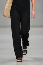 Load image into Gallery viewer, Women's Minimalist Stretch Knit White Trim Sleeveless Jumpsuit