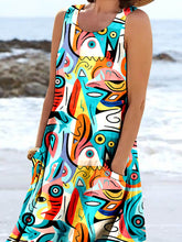 Load image into Gallery viewer, Women's Abstract Art Style Picasso Print Pocket Dress