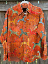 Load image into Gallery viewer, Vintage Wild West Horse Art Print Casual Denim Jacket