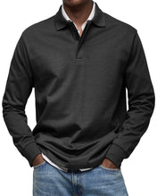 Load image into Gallery viewer, Men's Everyday Comfort Lapel Button Casual Long Sleeve POLO Shirt