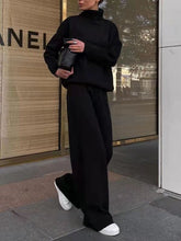 Load image into Gallery viewer, Knitted solid color loose casual suit