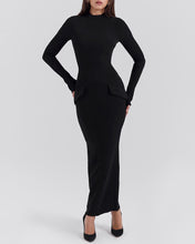 Load image into Gallery viewer, Fashion Solid Color Half High Collar Long Sleeve Dress
