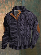 Load image into Gallery viewer, Men's Casual Retro Print Stand Collar Button Sweatshirt