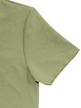 Load image into Gallery viewer, Men's Summer Retro Solid Color Stand Collar Button-Down Short Sleeve Shirt