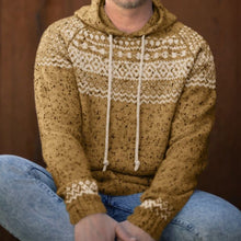 Load image into Gallery viewer, Men'S Vintage Knitted Jacquard Hooded Sweater
