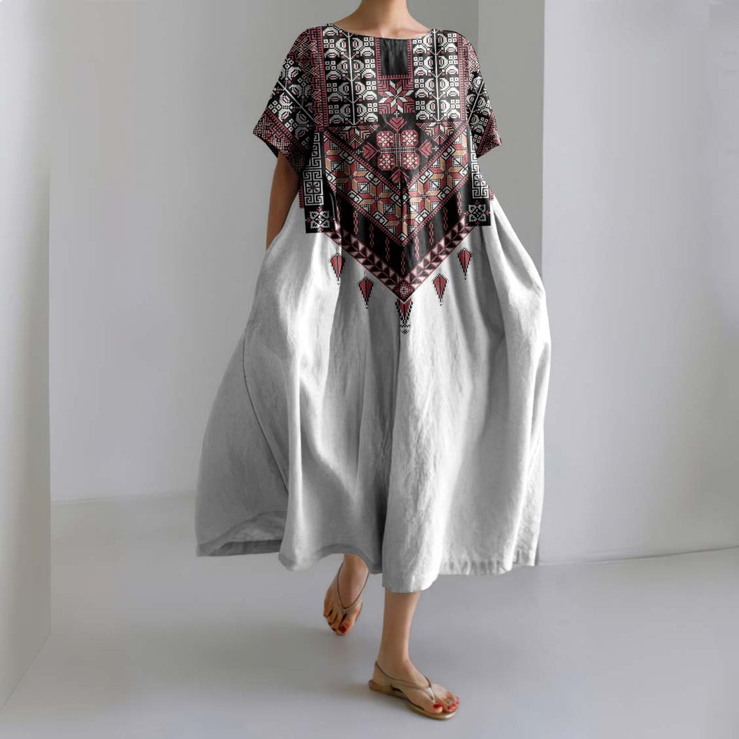 Be Freedom And Hope Peace Forever  Linen Blend Maxi Dress