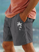 Load image into Gallery viewer, Men's Hawaiian Coconut Print Beach Shorts