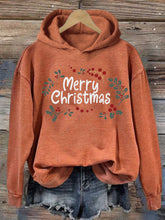 Load image into Gallery viewer, Women's Christmas Holly Print Hooded Sweatshirt