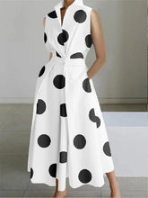 Load image into Gallery viewer, Women&#39;s Fashionable Polka Dot V-neck Button Fishtail Skirt