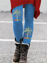 Load image into Gallery viewer, Women's Christmas Palm Tree Print Leggings
