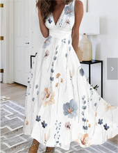 Load image into Gallery viewer, Women&#39;s Maxi Dress Floral V Neck Dress