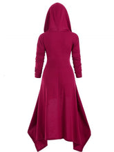 Load image into Gallery viewer, Gothic Solid Color High Low Cape Hoodie