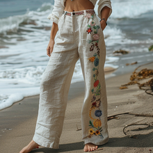 Load image into Gallery viewer, Resort Ethnic Print Loose Bohemia Style Trousers