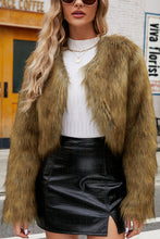 Load image into Gallery viewer, Stylish Long Sleeve Short Casual Faux Fur Jacket