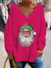 Load image into Gallery viewer, Women&#39;s Christmas Printed  V-Neck Top