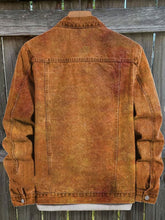 Load image into Gallery viewer, Playing Guitar While Hanging A Skeleton Art Print Casual Denim Jacket