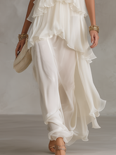Load image into Gallery viewer, Romantic Sheer Tiered Chiffon Maxi Dress