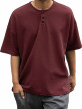 Load image into Gallery viewer, Men's Casual Basic Waffle Fabric Short Sleeve Henley