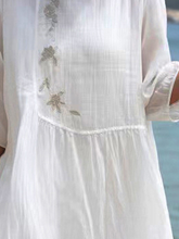 Load image into Gallery viewer, Floral Casual Cotton And Linen Dress