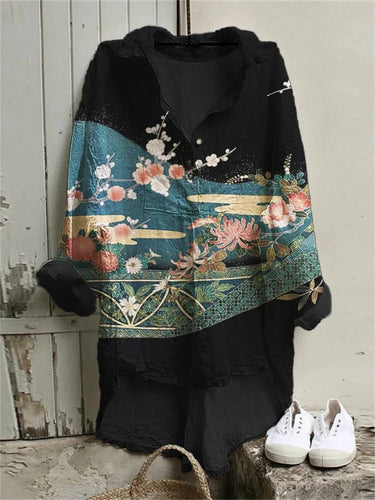 Women's Floral Traditional Art High Low Tops