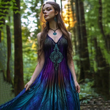 Load image into Gallery viewer, Vintage Viking Gradient Tribal Pattern Comfy Tank Dress