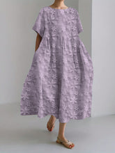 Load image into Gallery viewer, Floral Lace Embroidered Linen Blend Maxi Dress