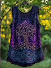 Load image into Gallery viewer, Boho Viking Tribal Celtic Knot Life Of Tree Patchwork Art Sleeveless Tank Top