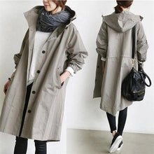 Load image into Gallery viewer, Water Resistant Hooded Windbreaker Rain Jacket