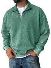 Load image into Gallery viewer, Men's Fashionable Retro Half-zip Stand Collar Casual Sweatshirt