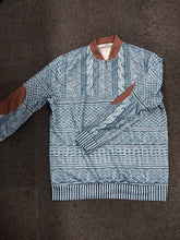 Load image into Gallery viewer, Men's Vintage Knit Print Zip-Up Sweatshirt