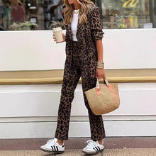 Load image into Gallery viewer, Fashion Leopard Print Casual Suit
