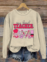 Load image into Gallery viewer, Valentine's Teacher Cute Teacher Print Casual Sweatshirt
