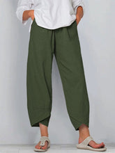 Load image into Gallery viewer, Women's Cotton Linen Simple Loose Casual Ninth Pants