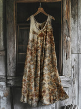 Load image into Gallery viewer, Vintage Rust Dyed Art Tank Midi Dress f897