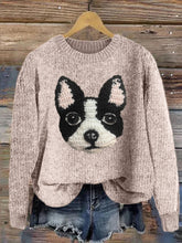 Load image into Gallery viewer, Boston Terrier Dog Knit Art Cozy Sweater