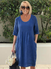 Load image into Gallery viewer, Cotton Pocket Beach Tunic Dress Plus Size