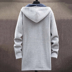 Men'S Plush Thick Knitted Sweater Coat Cardigan