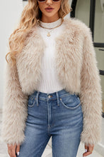 Load image into Gallery viewer, Stylish Long Sleeve Short Casual Faux Fur Jacket